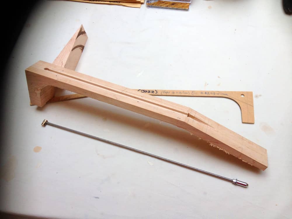 Maple neck, slotted for truss rod