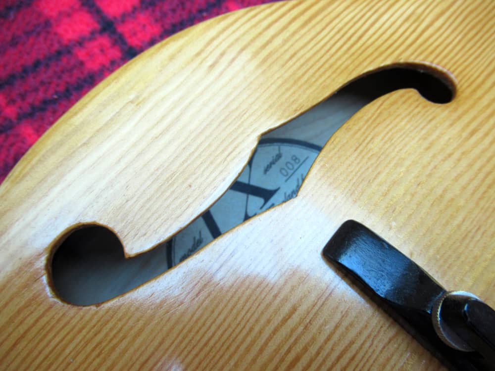 Label in the F-Hole - Mandolin