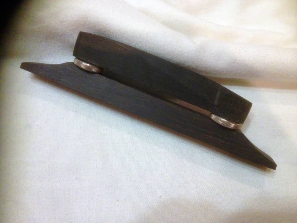 Handcarved adjustable ebony bridge